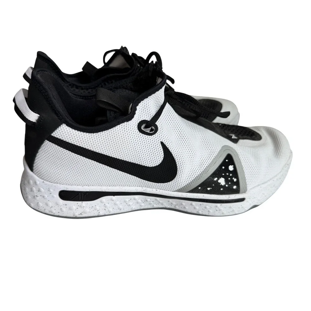 Nike PG‎ 4 Paul George Black White Basketball Shoes CD5079-100 Mens Size 17